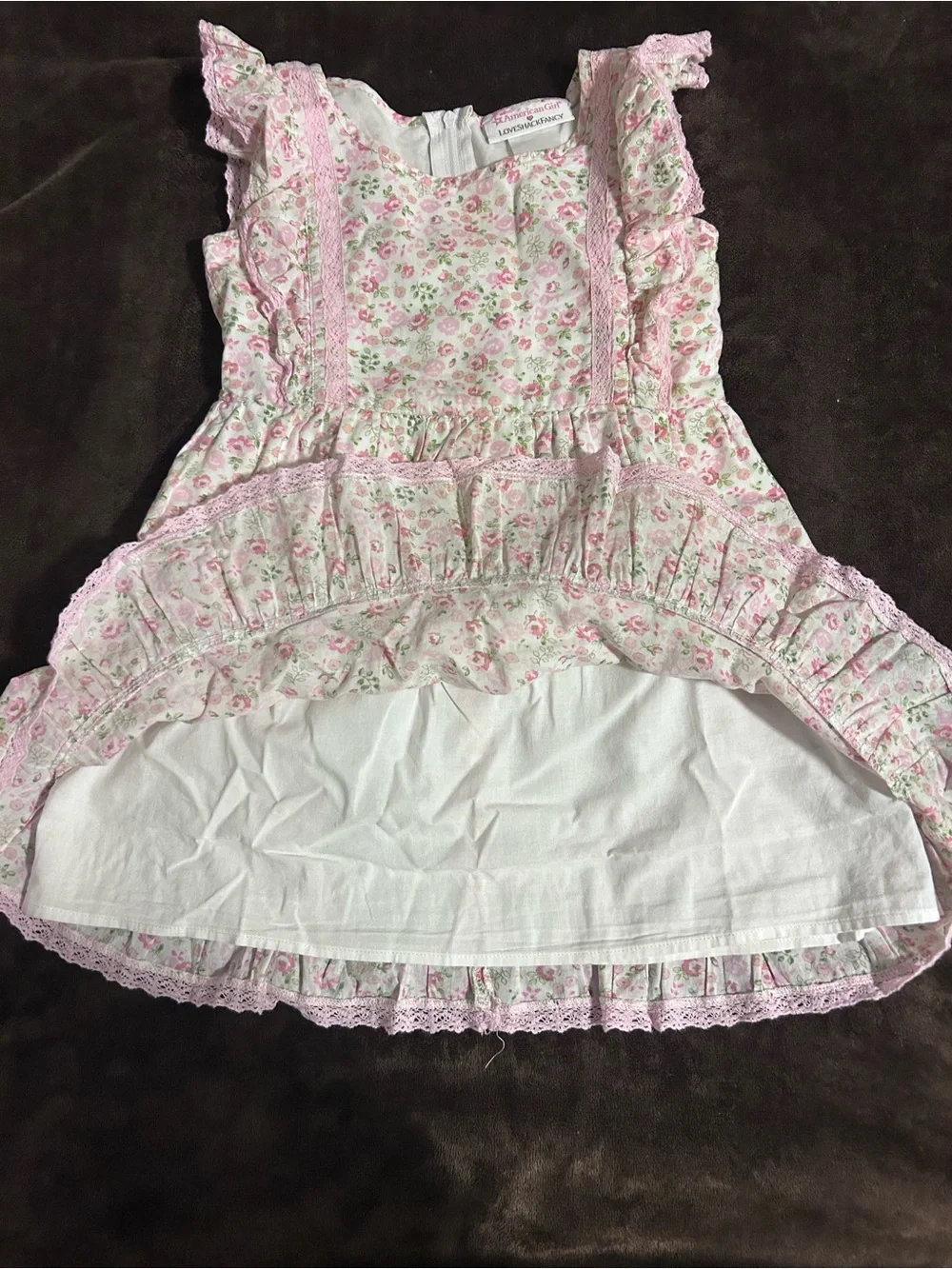 American Girl - LoveShackFancy Floral Dress, Janie&Jack Red Rose Top, BittyBaby